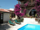 The pretty facade at this stone built agrotourism property in ayia anna near Larnaca, Cyprus