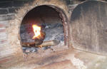 An open fireplace for those chilly winter evenings at Maroni villa in Cyprus